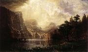 Albert Bierstadt Among the Sierra Nevada Mountains oil painting
